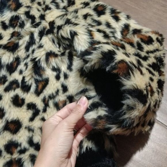 Flying Tomato L fur cheetah jacket coat - Picture 5 of 5